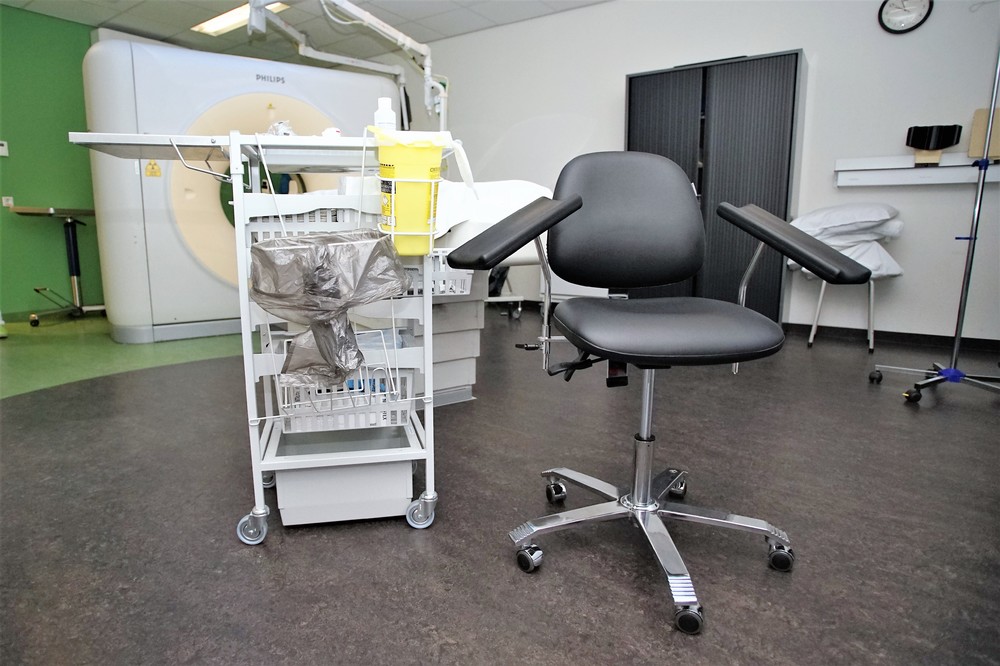Prikstoel op radiologie