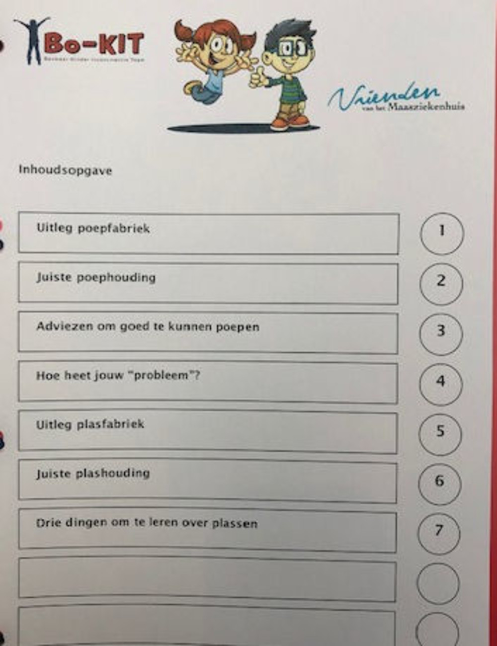 Educatiemateriaal voor kinderen met zindelijkheidsproblemen