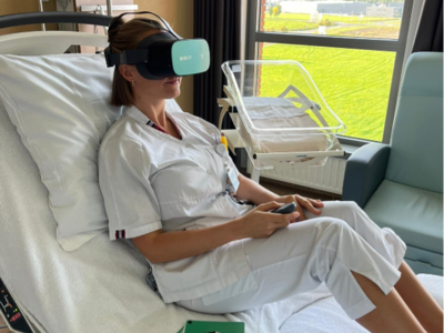 Meer comfort tijdens bevalling door BirthVR bril 